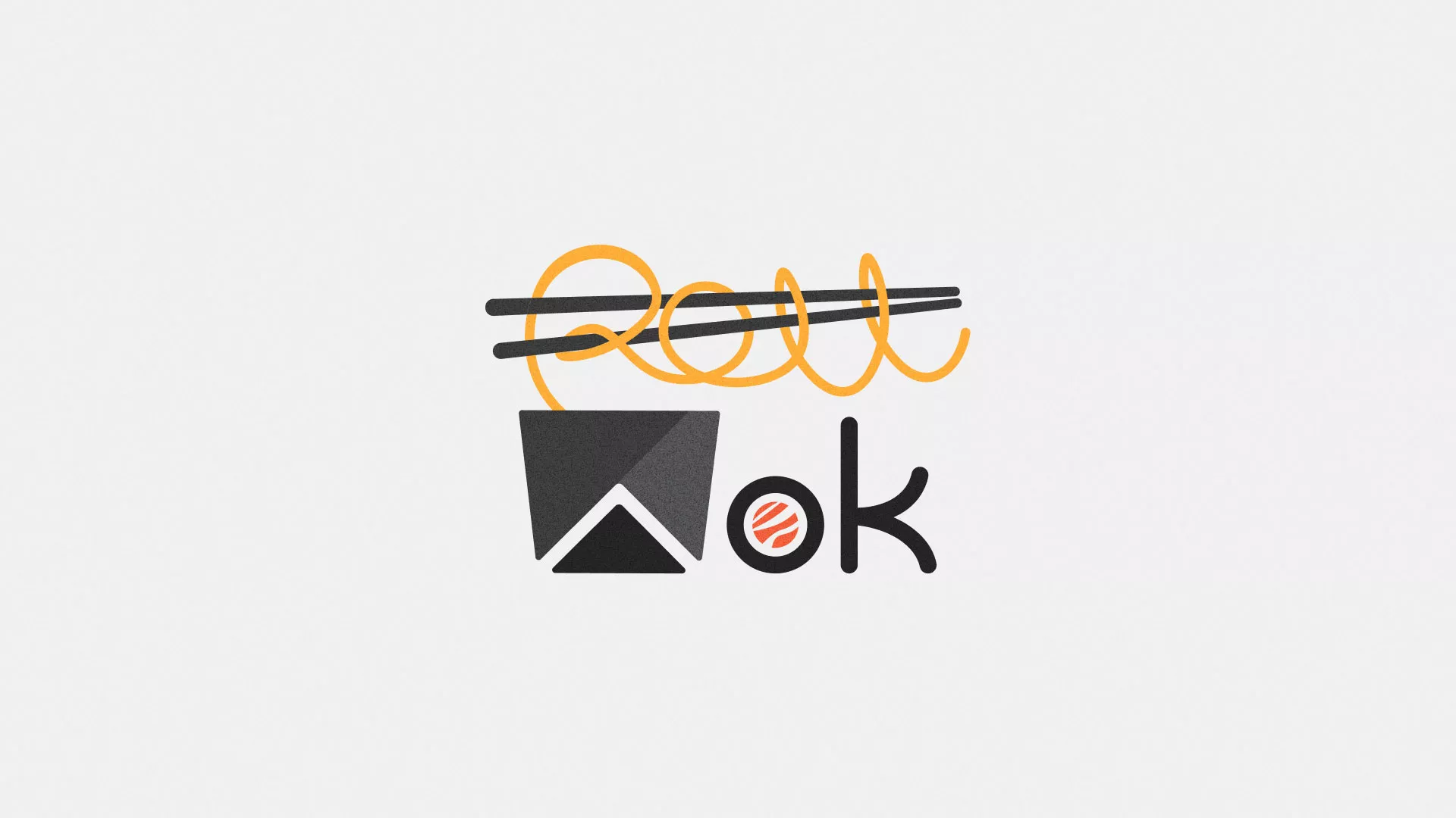 Разработка логотипа суши-бара «Roll Wok Club» в Улане-Удэ