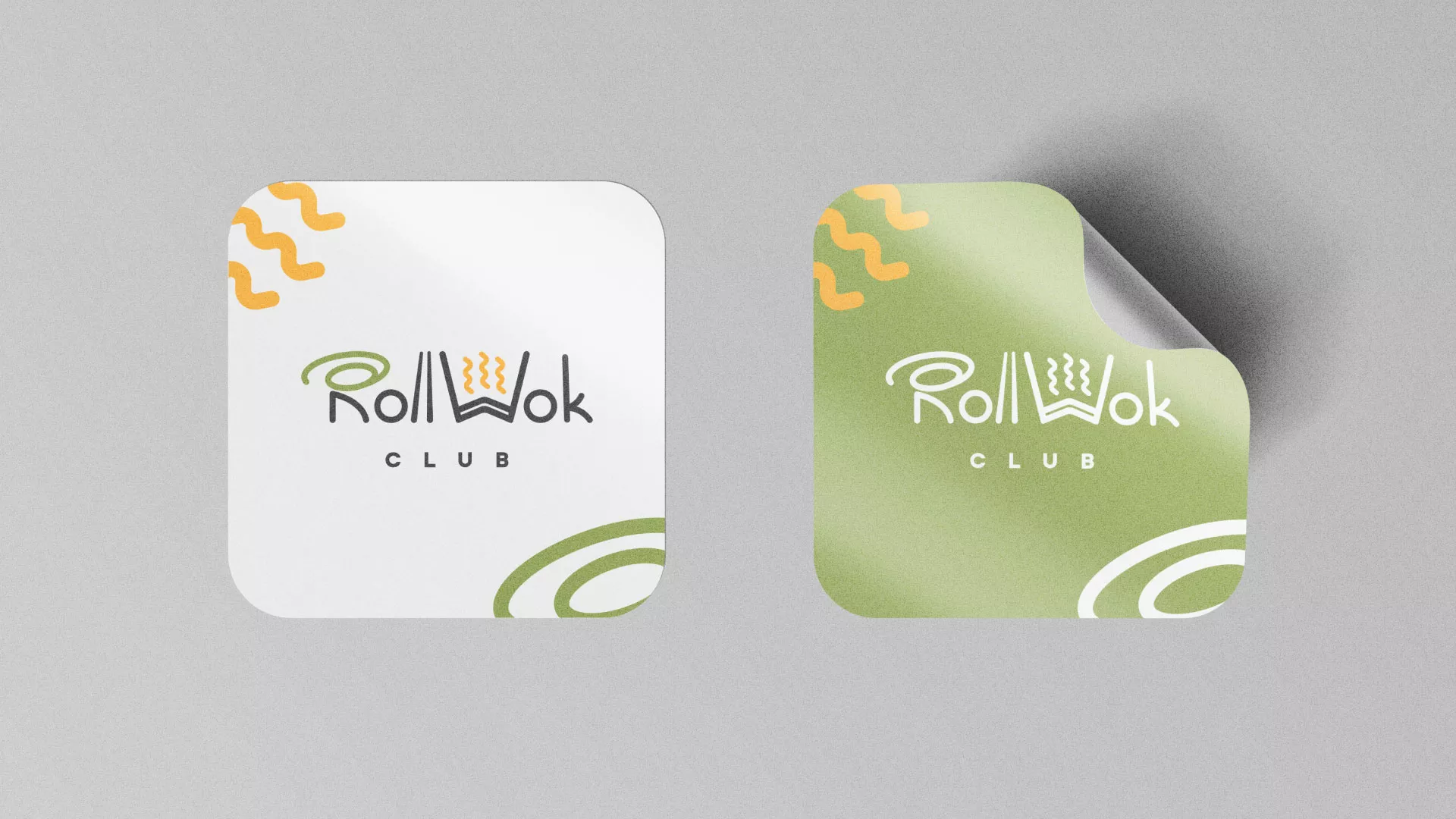 Разработка логотипа и фирменного стиля суши-бара «Roll Wok Club» в Улане-Удэ